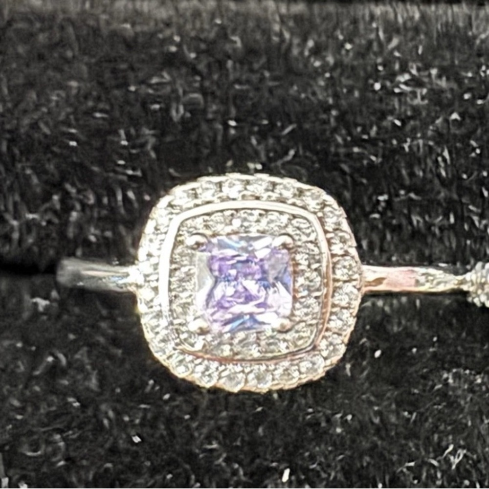 Nwt Ryze Party Lavender , White Frost Cz .925 Sterling Silver Ring - Size 10